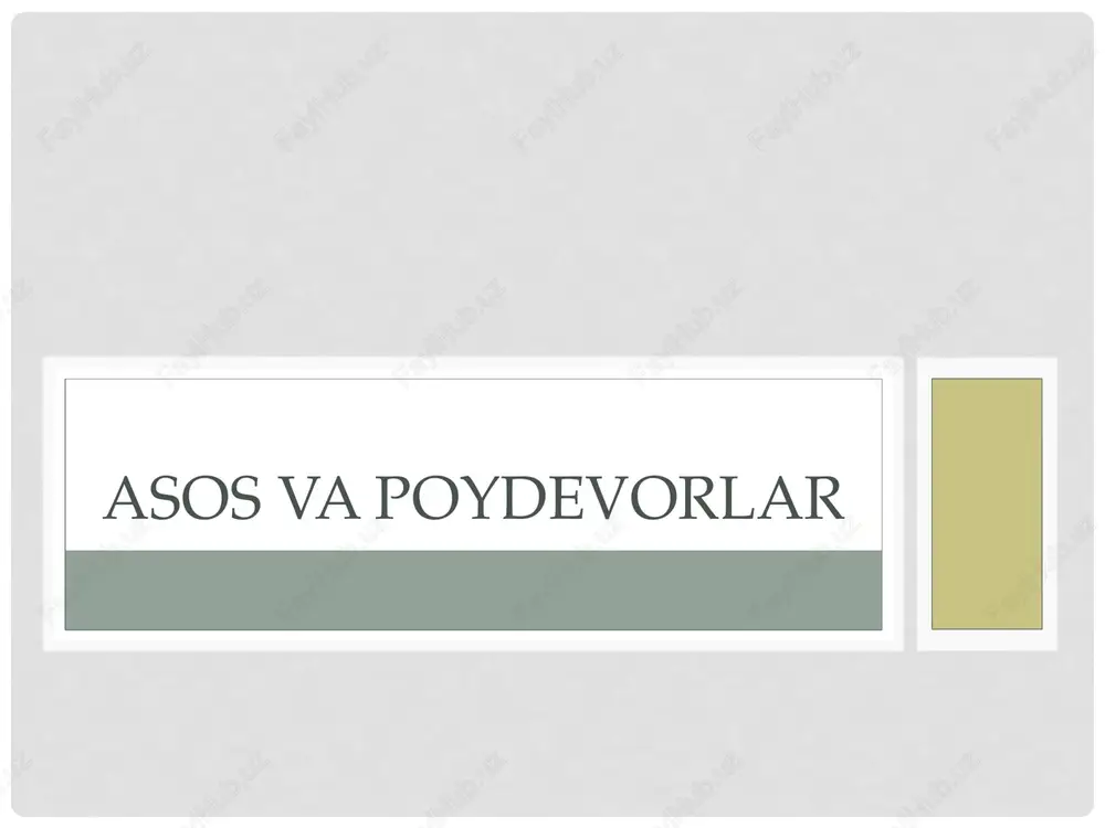 poydevorlar — PPTX