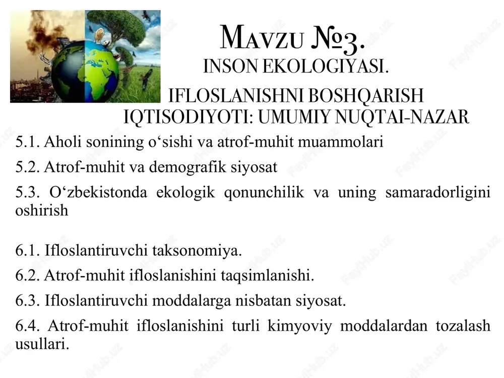 inson ekologiyasi — PPTX