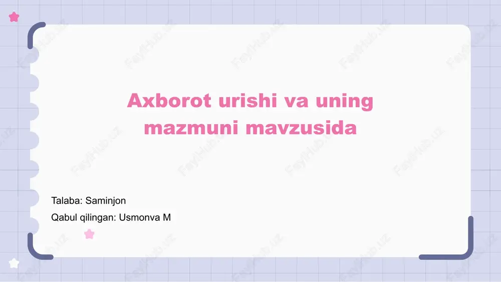 axborot beatiga kirish — PPTX
