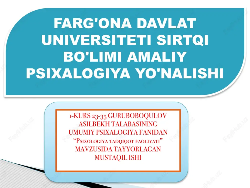 psixologiyatadqiqotfaoliyati — PPTX