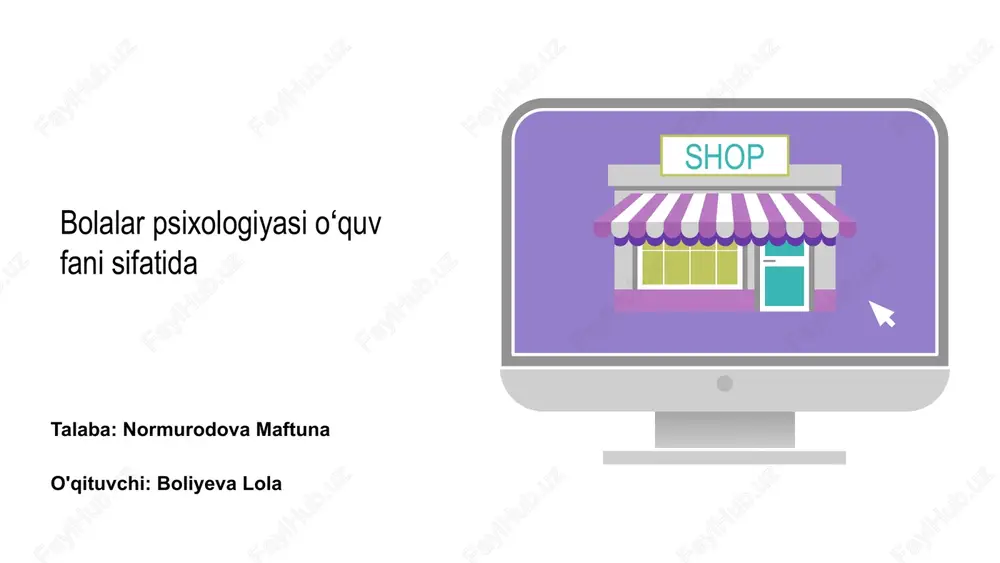 bolalar psixologiyasi — PPTX