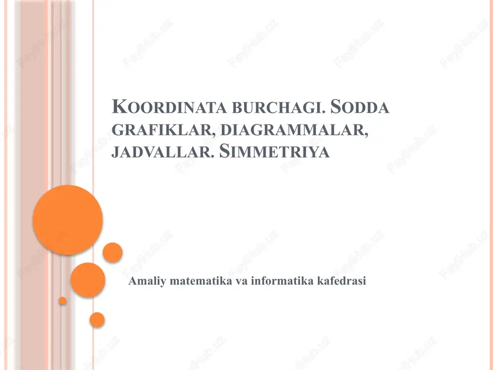 jadval va diagrammalar bilan ishlash texnologiyasi — PPTX