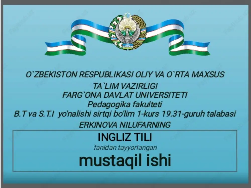 ingliz tili — PPTX