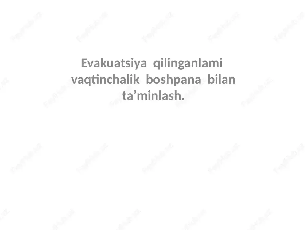 evakuatsiya protsedurlari — PPTX