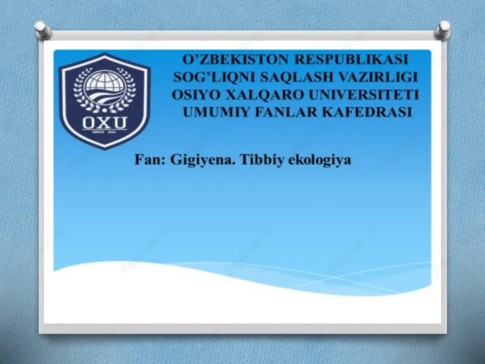 ovqatdanzaharlanishlarvaularningprofilaktikasi — PPTX