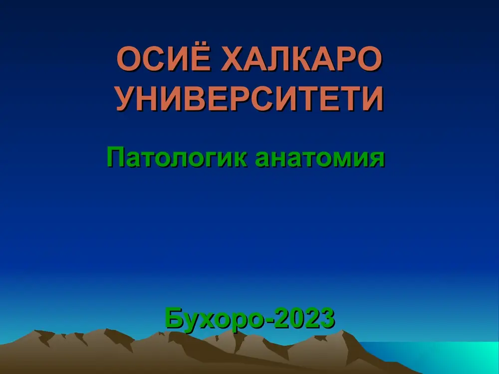 patologik anatomiya — PPT