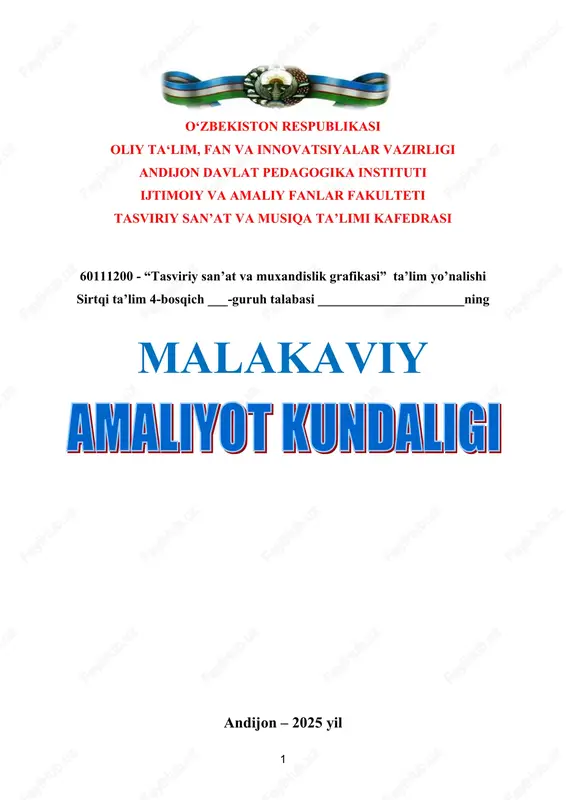 tasviriy san’at va muxandislik grafikasi — DOC