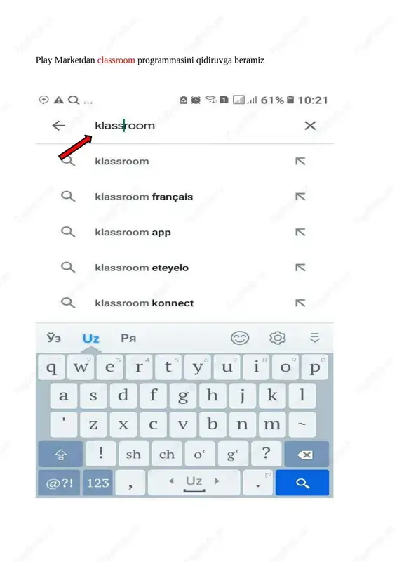 classroom programmasini — DOCX