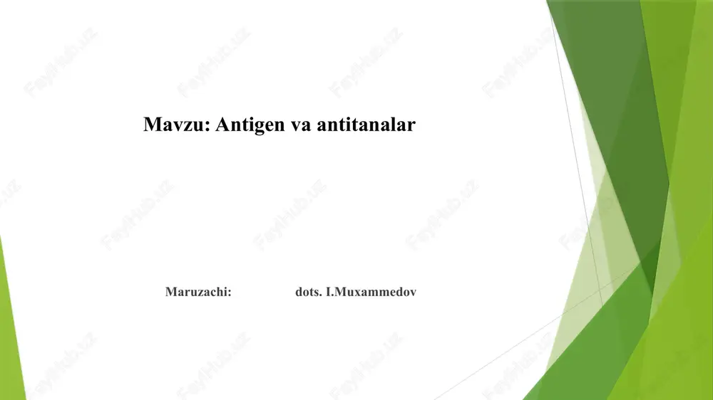 antigenvaantitanalar — PPTX