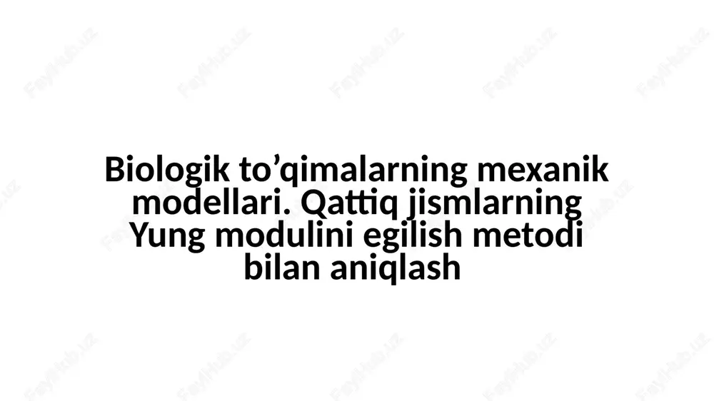 biologik to'qimalar — PPTX