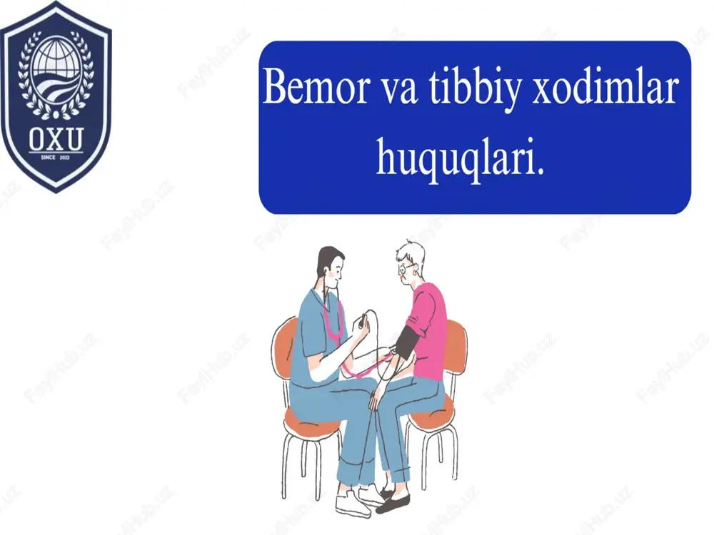 bemor va tibbiy xodimlar huquqlari — PPTX