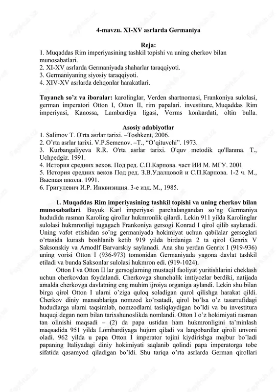 muqaddas rim imperiyasi — DOCX