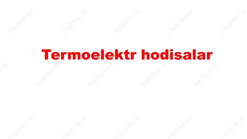 termoelektrhodisalar — PPTX
