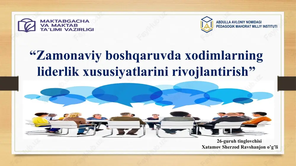 maktabgacha va maktab ta‘limi vazirligi — PPTX