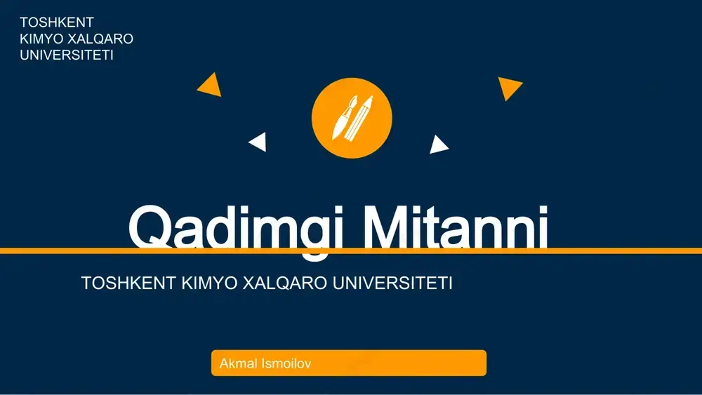 qadimgi mitanni podsholigi — PPTX