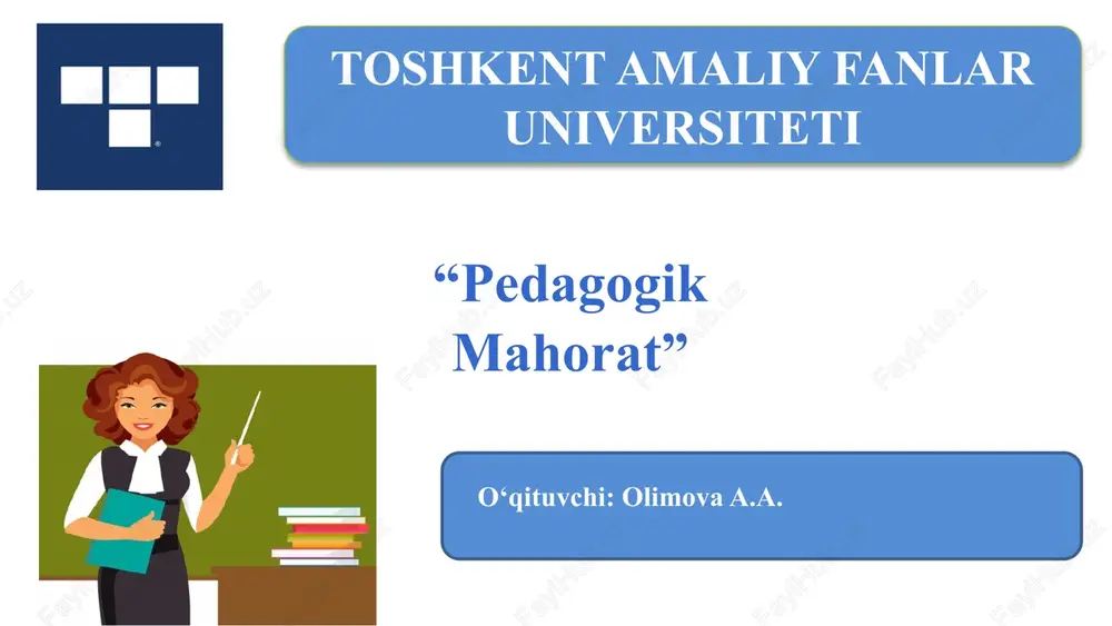 pedagogik mahorat — PPTX