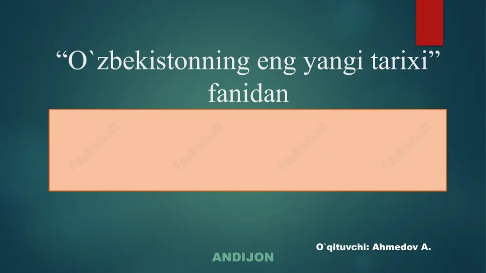 o`zbekistonning eng yaxshi tarixi — PPTX
