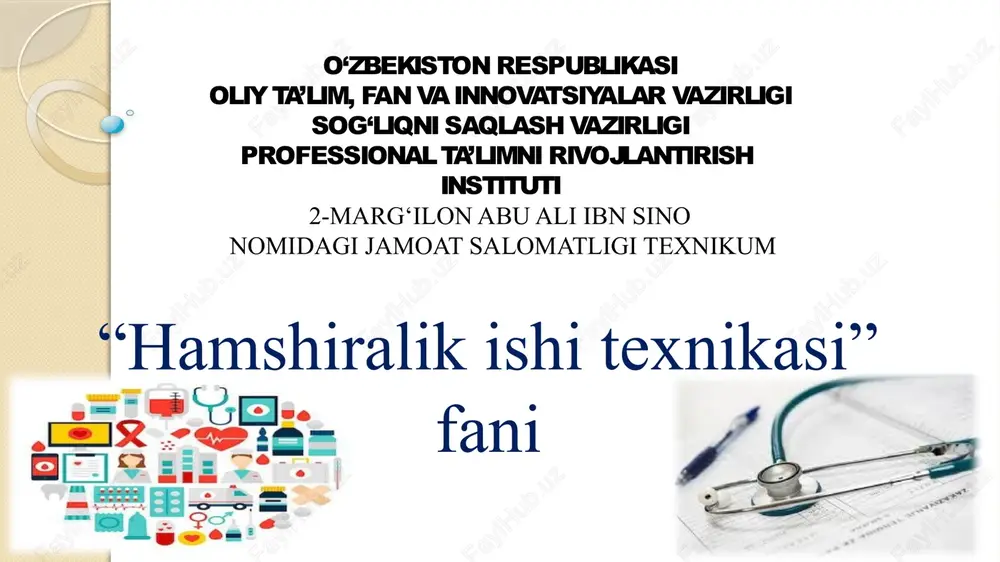 tanabiomexanikasi va bemorning xavfsizligini taminlash — PPTX