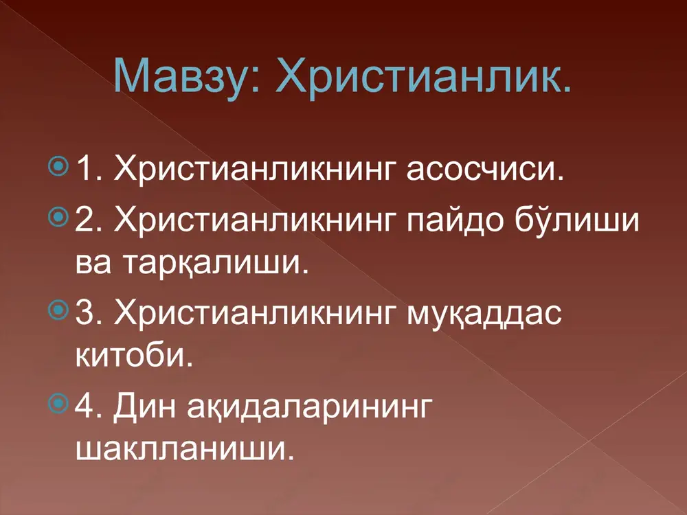 xristianlik — PPT