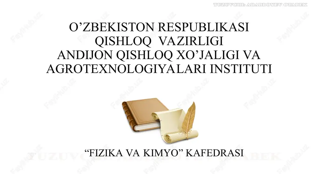 metallar kimyosi — PPT