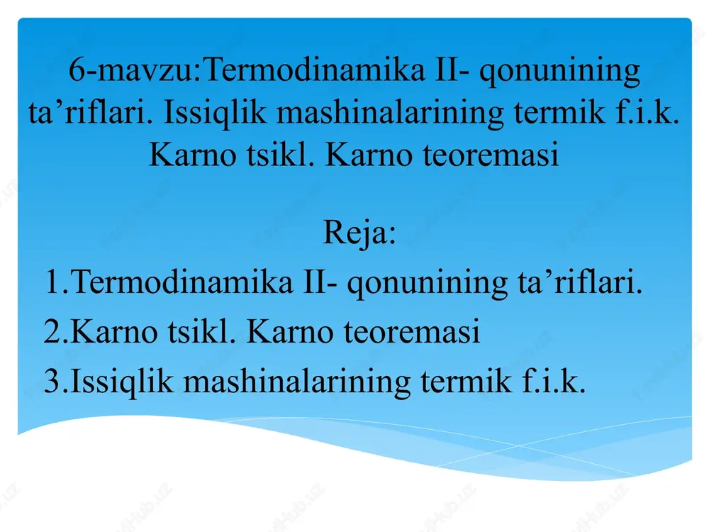 termodinamika ii — PPTX