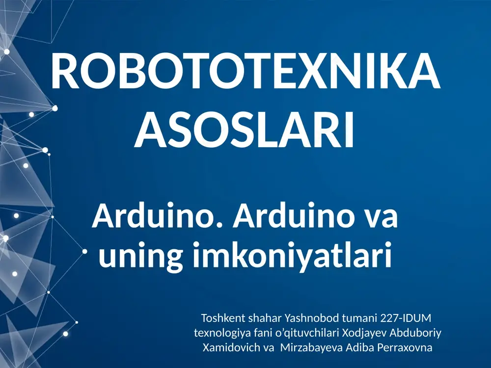 robototexnika asoslari — PPTX