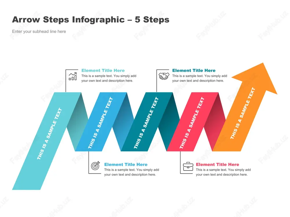 arrow steps infographic — PPTX