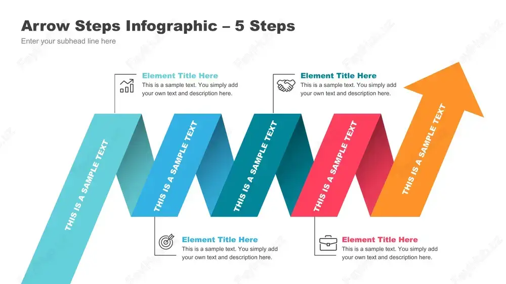 arrow steps infographic — PPTX