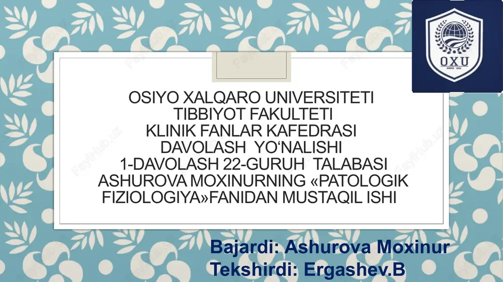 genetik xastaliklar — PPTX