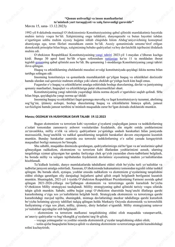 o‘zbekiston respublikasi konstitutsiyasi — DOCX