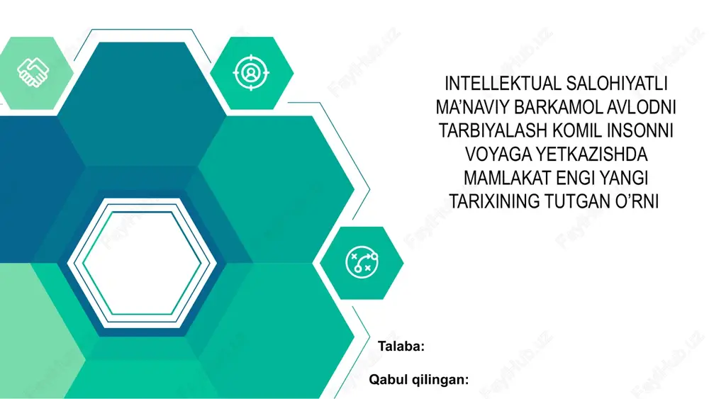 intellektual salohiyatli ma’naviy barkamol avlodni tarbiyalash — PPTX