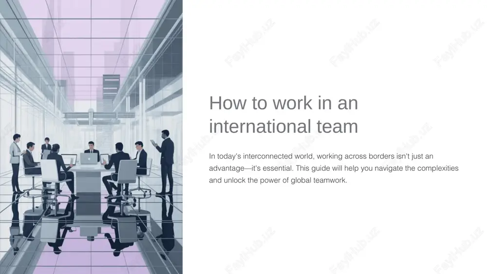 working in an international team — PPTX