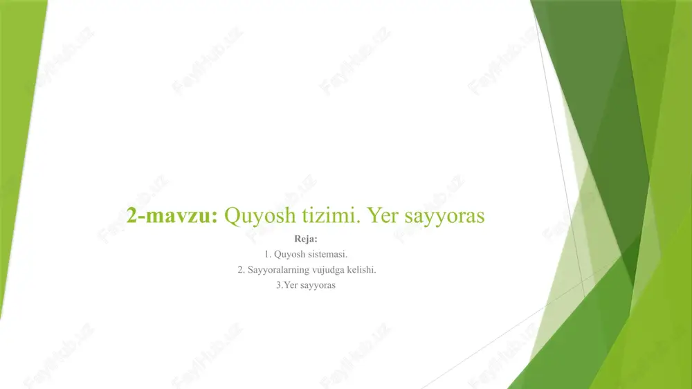 quyosh, yersayyoras — PPTX