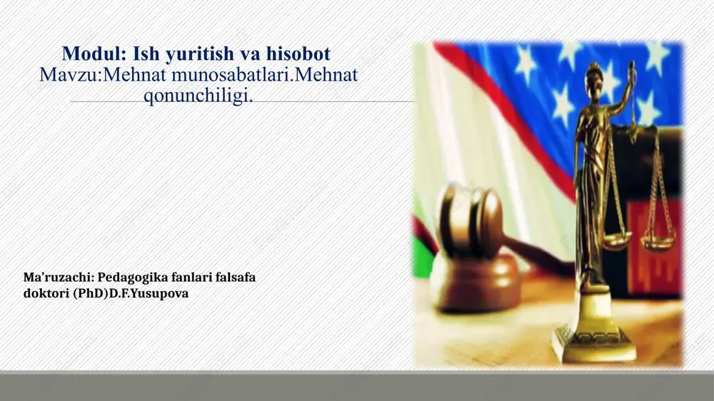 modul:ish yuritish va hisobot — PPTX