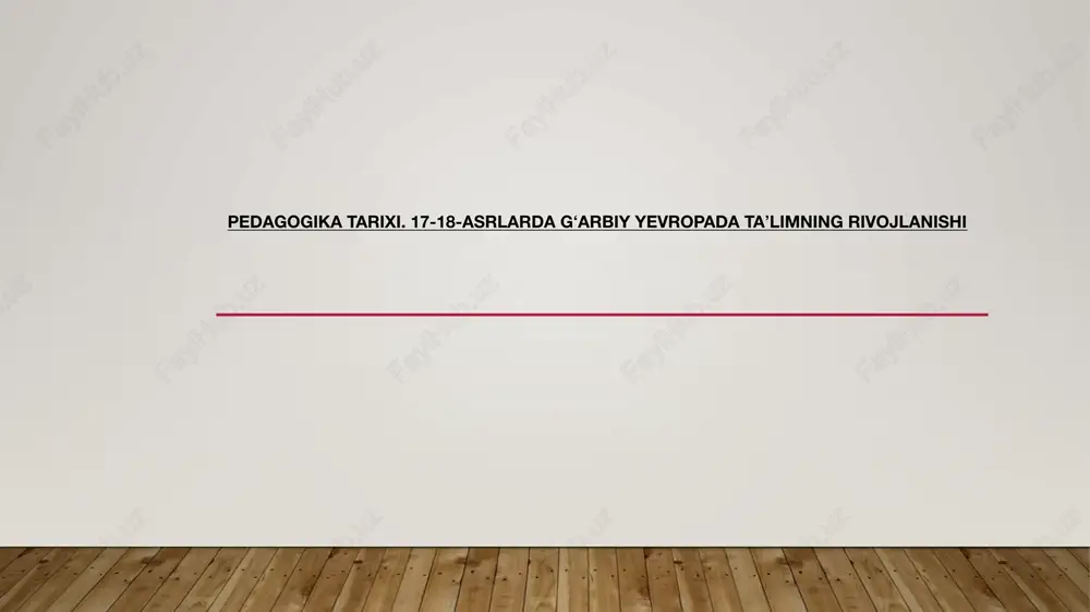 rossiyada ta'lim va maktab xvii-xviii asr — PPTX