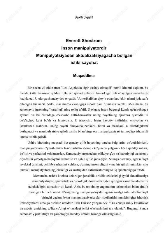 everet shostrum anti kornegi odam manipulyator — DOCX