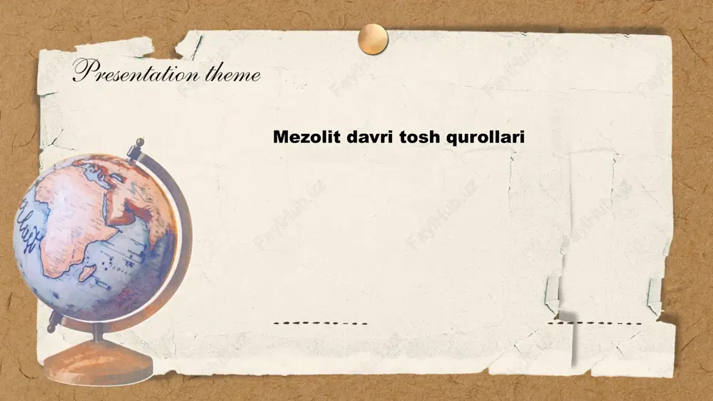 mezolit davri tosh qurollari — PPTX