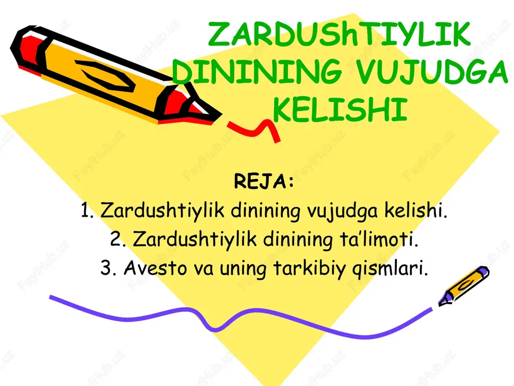 zardushtiylikdinining vujudga kelishi — PPTX
