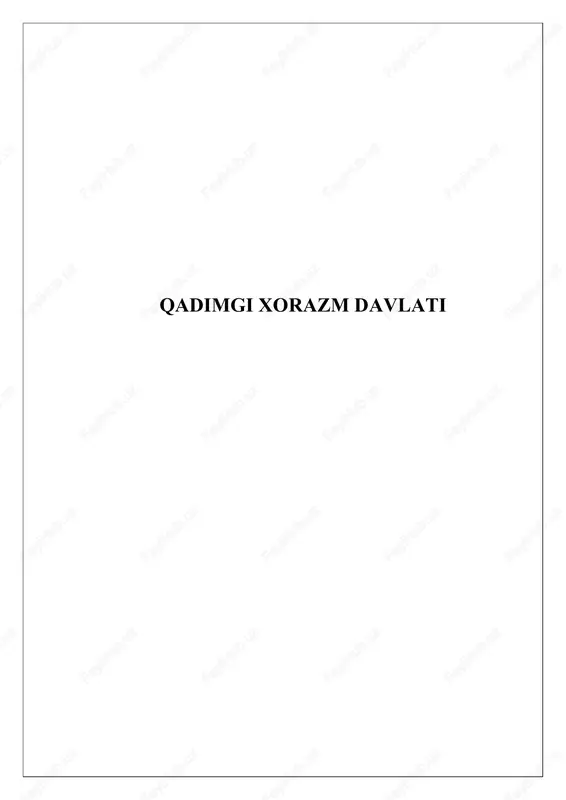 qadimgi xorazm davlati — DOCX