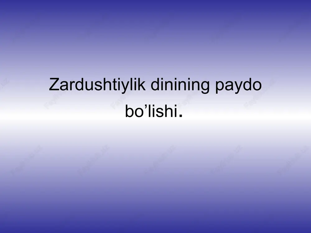 zardushtiylik — PPT