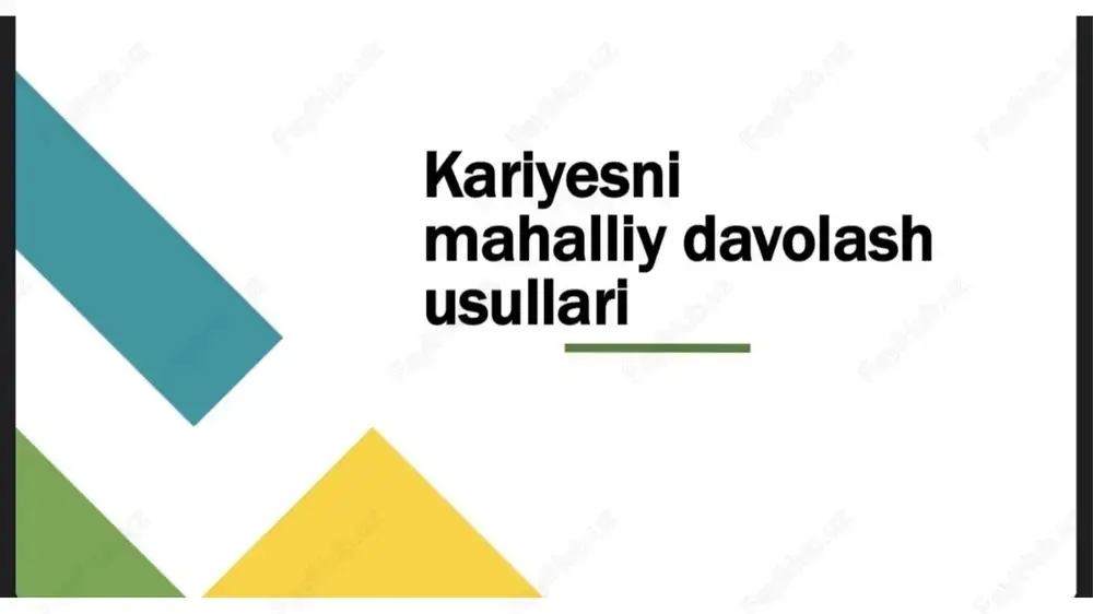 kariyesni mahalliy davolash usullari — PPTX