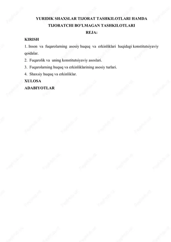 fuqarolik va inson huquqlari — DOC