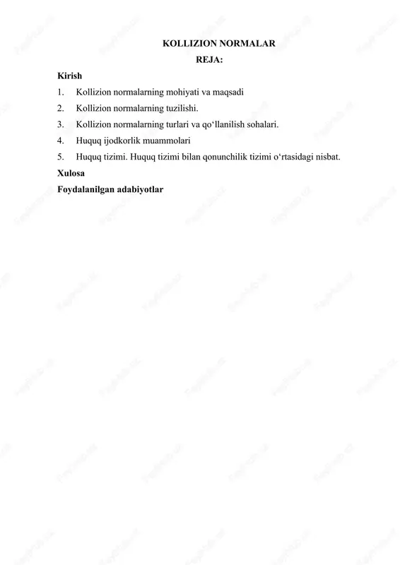 kollizion normalar — DOC