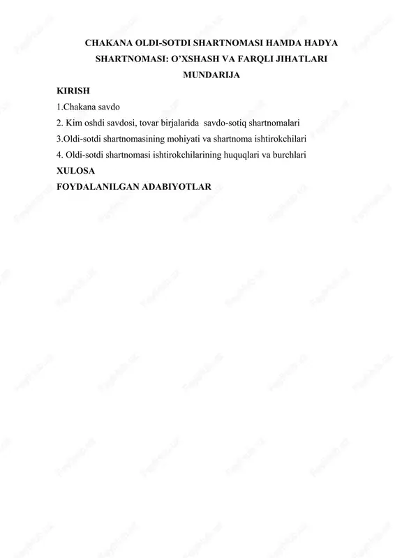 #chakana #savdo #moliya #huquq — DOC