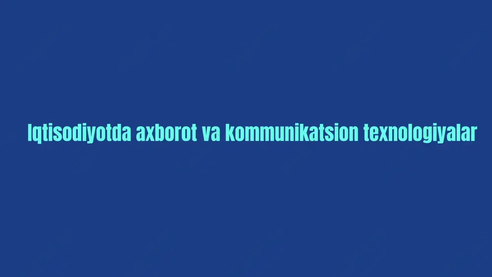 jahon it bozorining rivojlanish muammolari va tendensiyalari — PDF