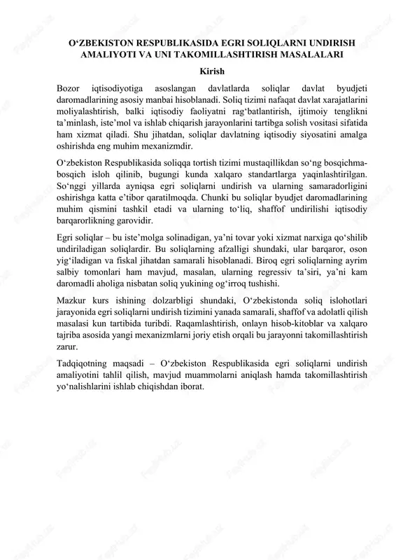 egri soliqlar — DOCX