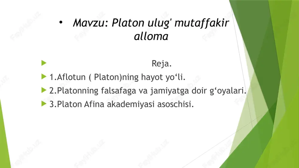 platon ulug' mutaffakir alloma — PPTX