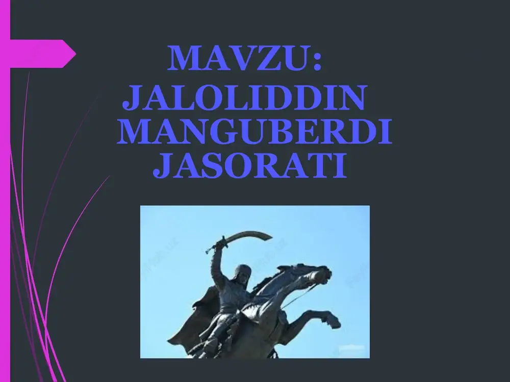 jaloliddin manguberdi jasorati — PPTX