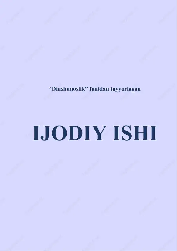 kiber makonda diniy e’tiqod targ‘iboti — DOCX