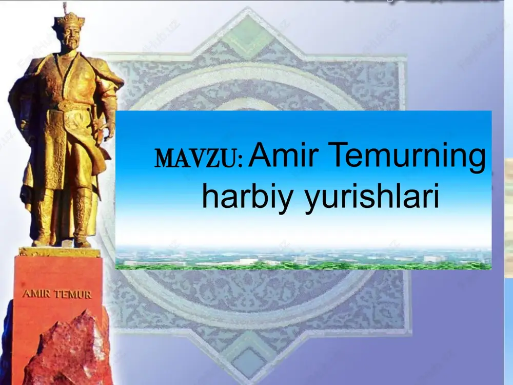 amir temur - buyuv siymo — PPTX